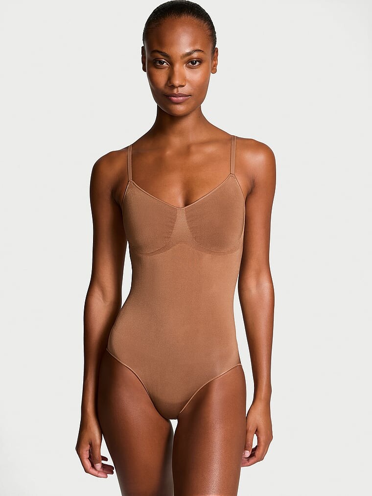 Корректирующее белье от Victoria Seamless Shaping Bodysuit Victoria'S Secret, коричневый — фото 3