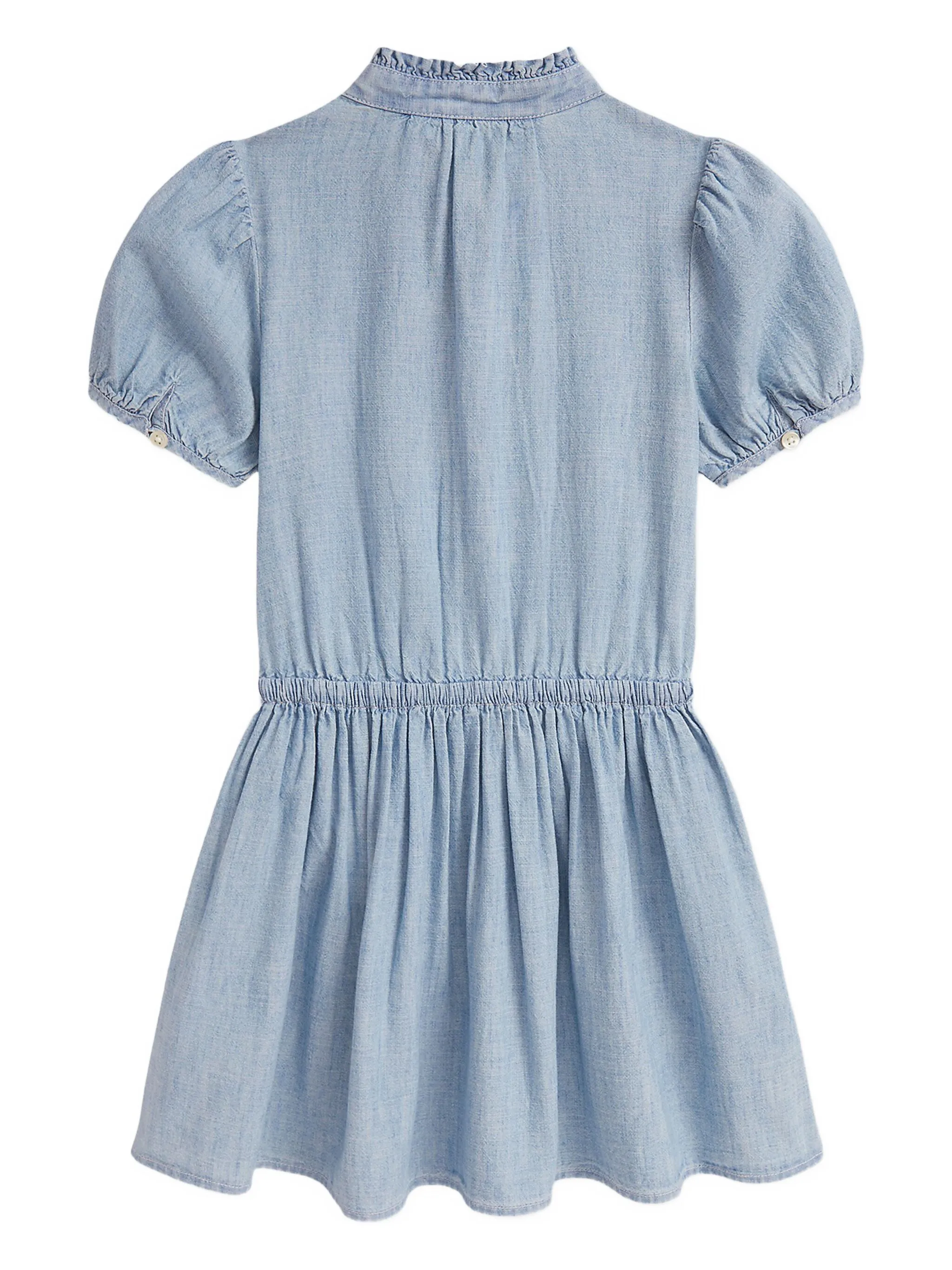 Джинсовое платье с оборками Polo Ralph Lauren Kids, синий — фото 2
