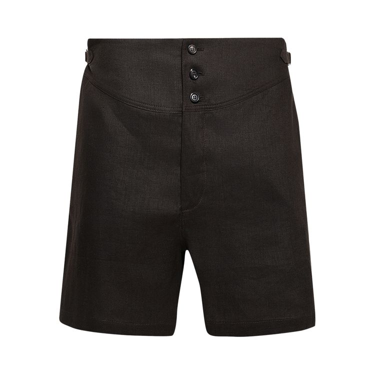 

Шорты Bode Linen Shorts 'Brown/Black', коричневый