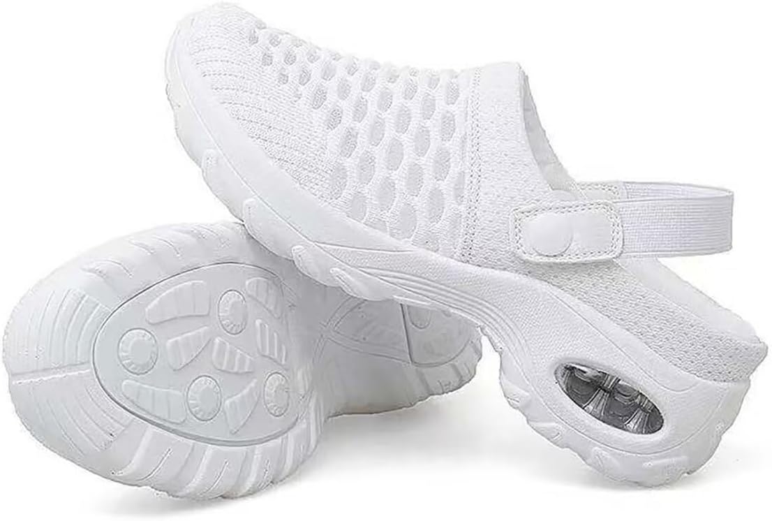 

Унисекс ортопедические сабо с воздушной подушкой для взрослых, снижающие нагрузку на спину и колени, сабо для всех типов поверхности, дорожная обувь, прогулочные тапочки, сандалии Generic, белый