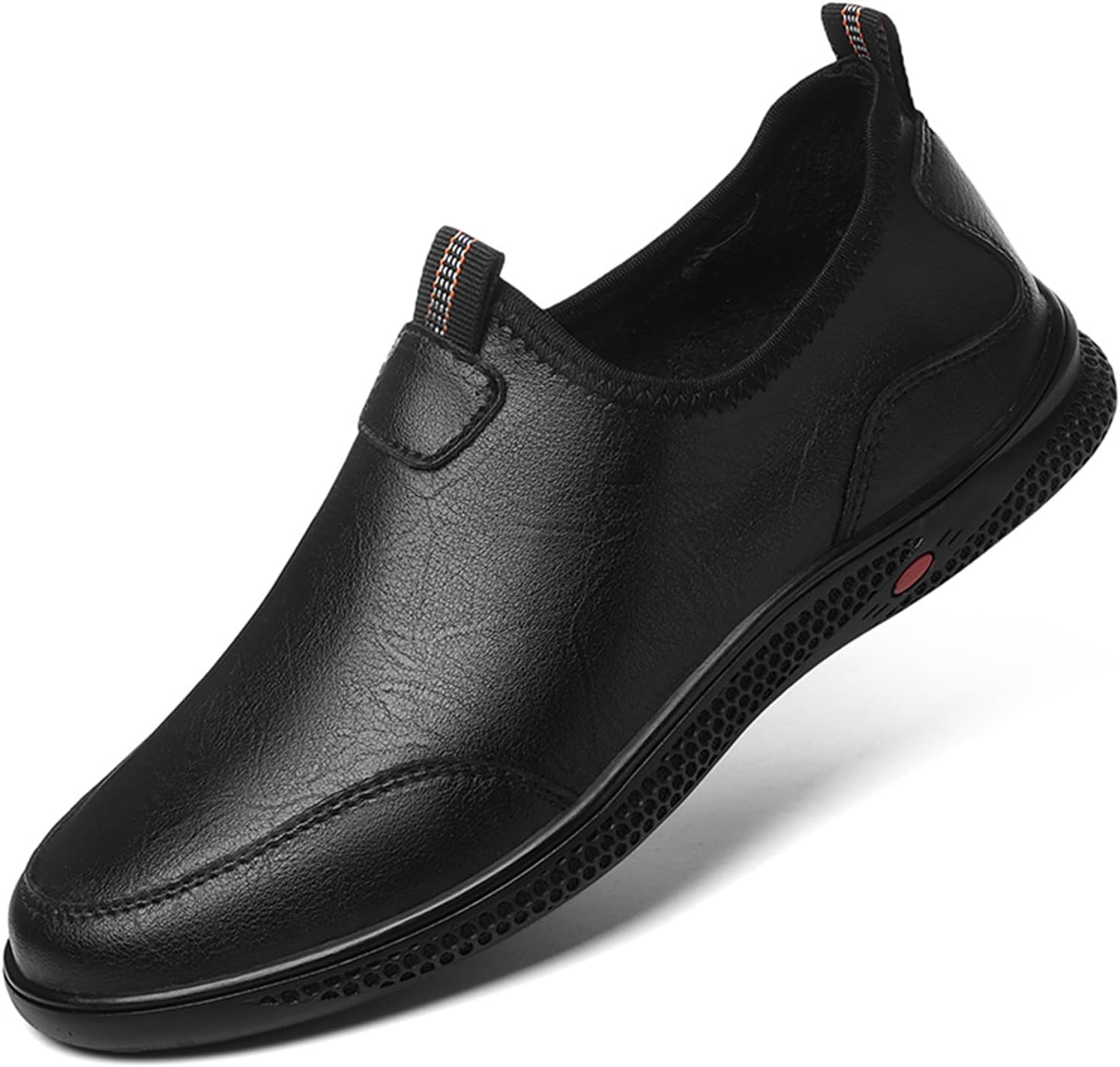 

Мужские ретро кроссовки из премиальной кожи, мужские повседневные кроссовки, стильные мужские слипоны для прогулок и вождения Abborora, черный