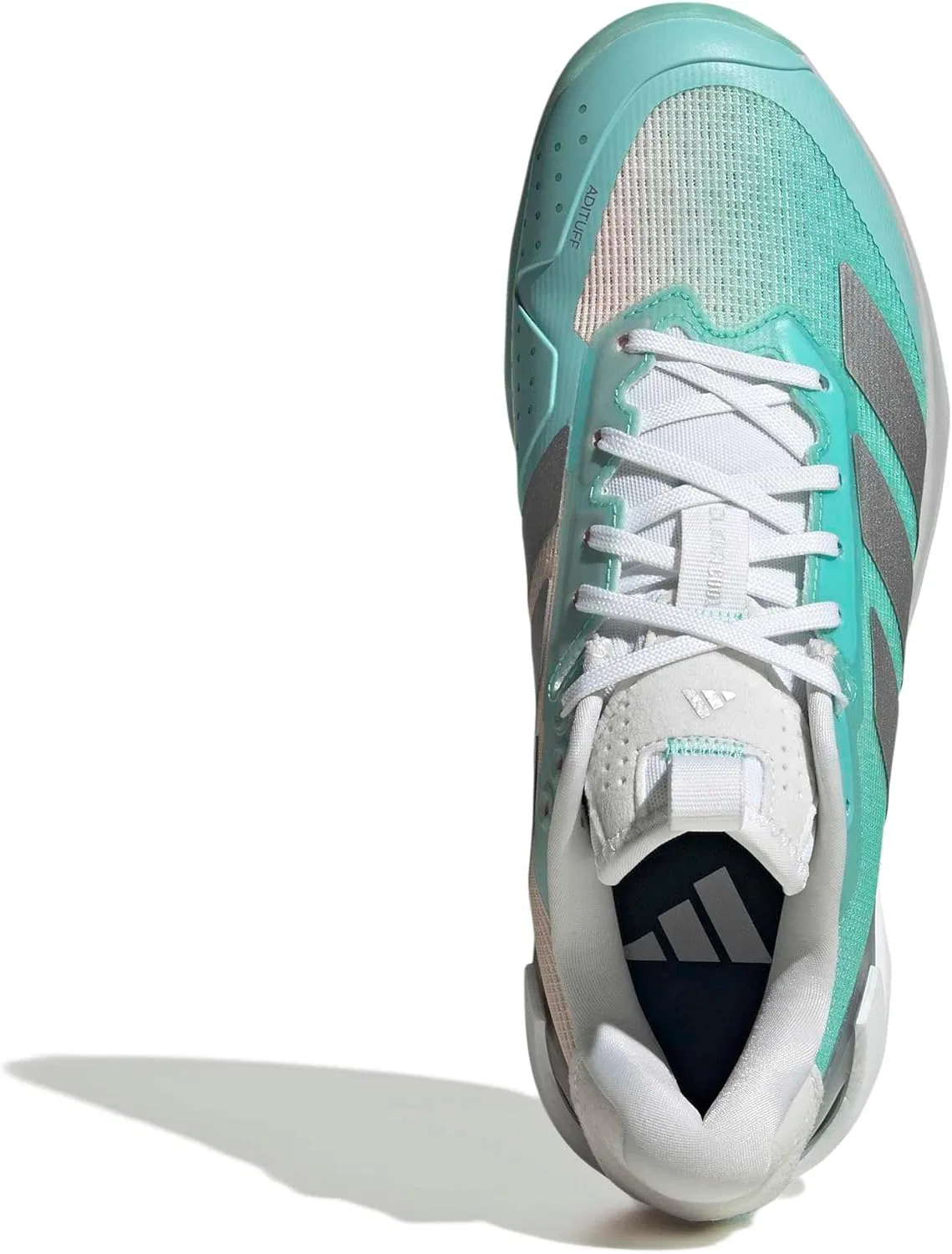 Кроссовки для тенниса Adidas Adizero Ubersonic 5, Flash Aqua/Silver Metallic/Blush Pink — фото 2