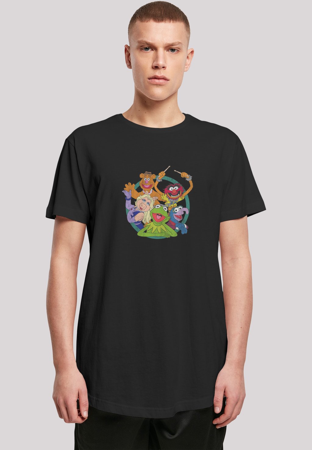 

Футболка с принтом DISNEY MUPPETS GROUP CIRCLE' F4NT4STIC, черный