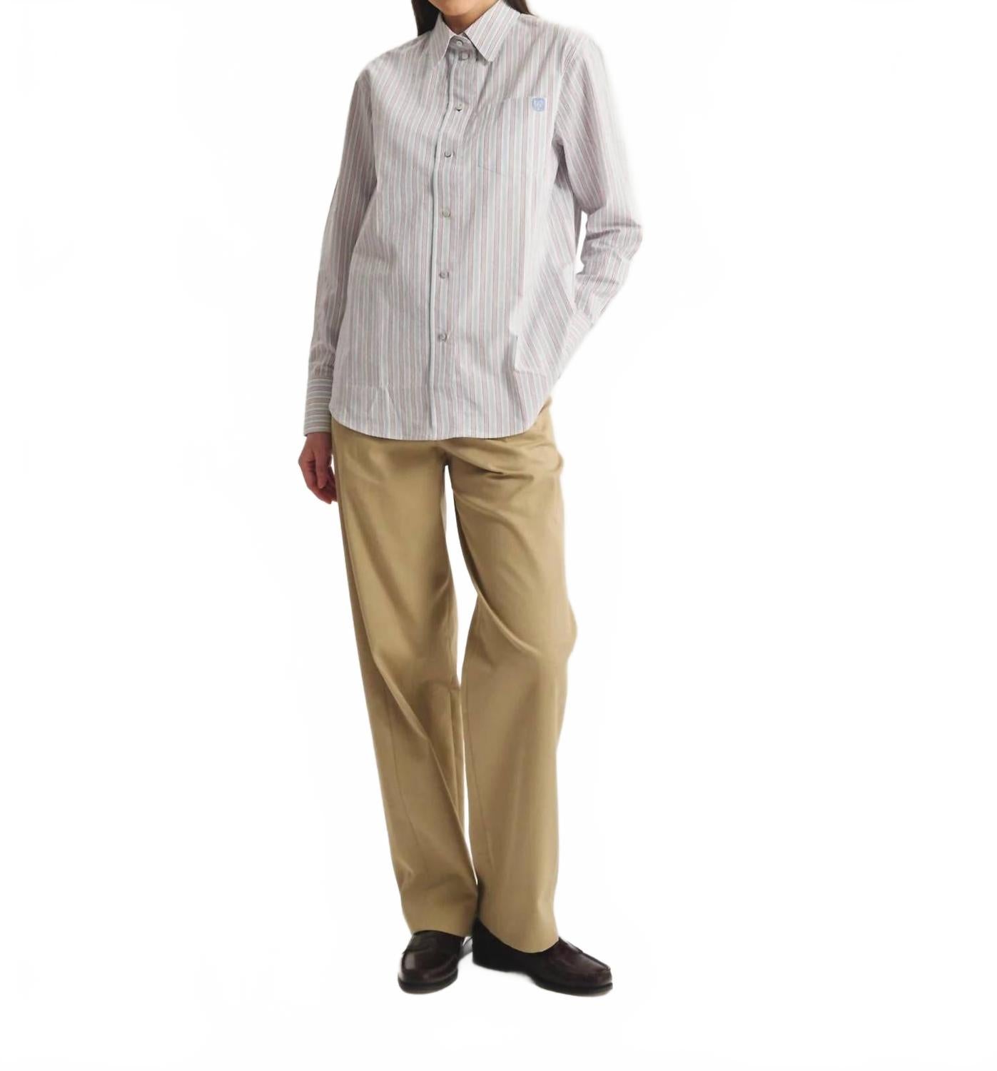 

Ines De La Fressange Рубашка с длинными рукавами Maureen в сине-красную полоску