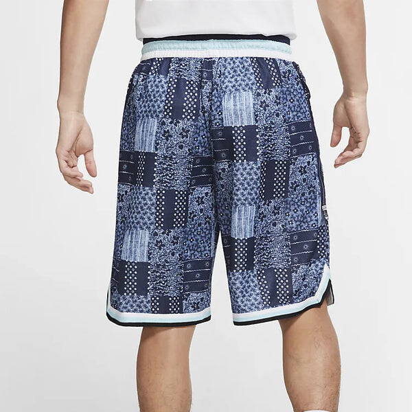 Шорты dna flowers embroidered basketball shorts blue Nike, синий — фото 4