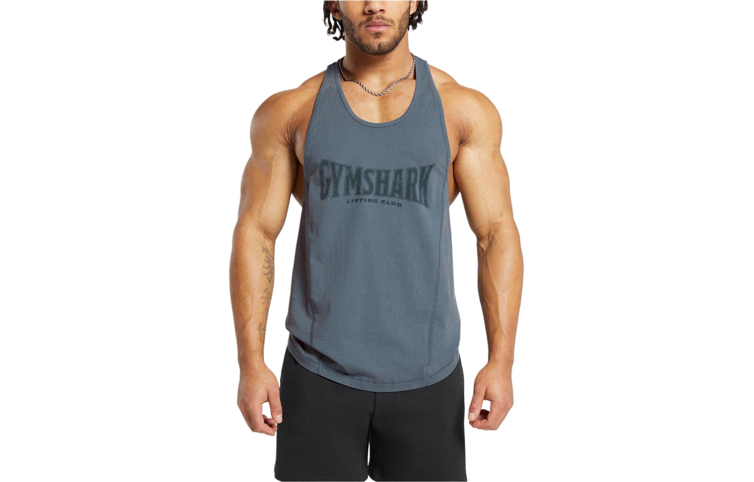 

GYMSHARK Майка мужская, титаново-синяя
