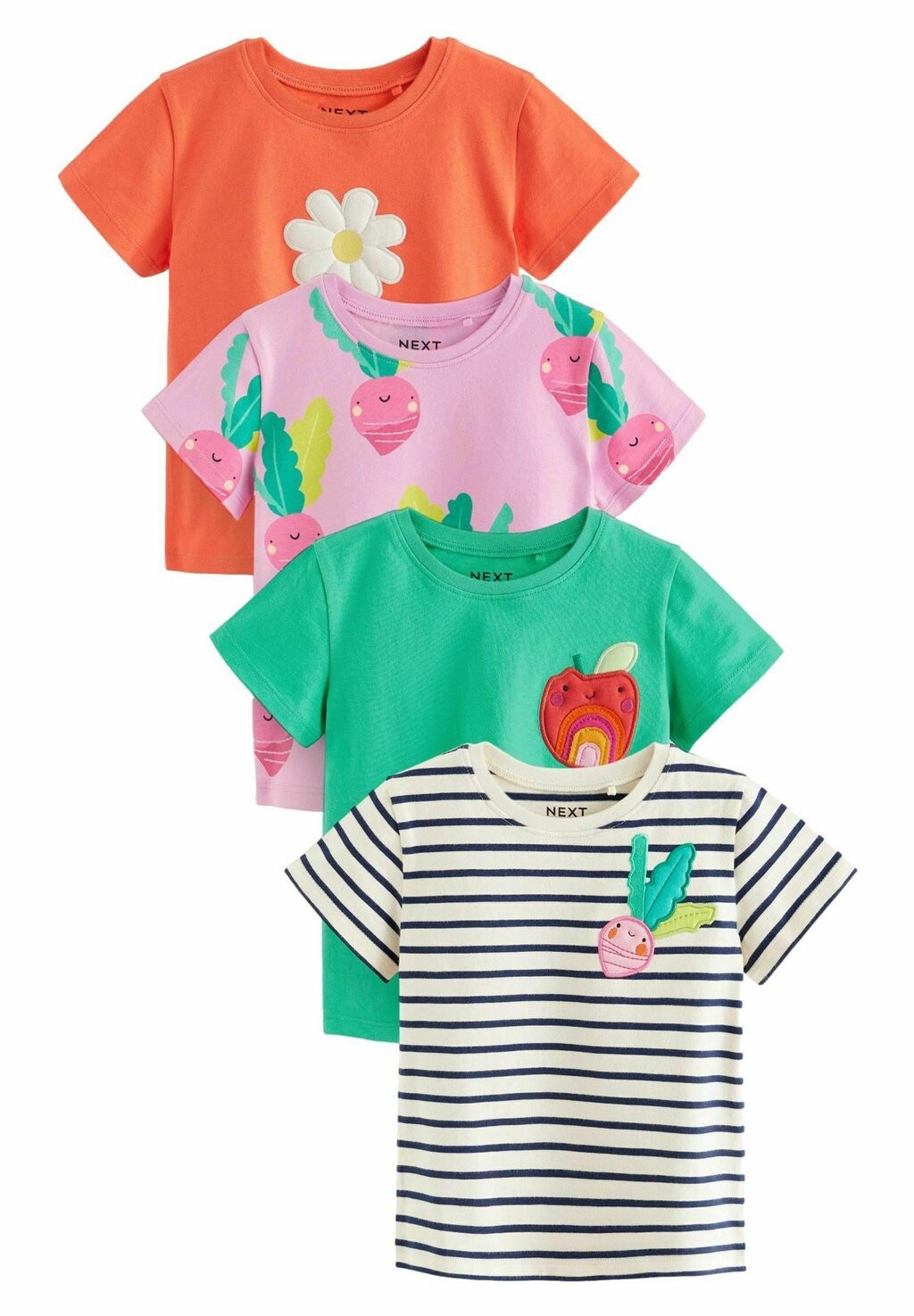 

Футболка с принтом SHORT SLEEVE 4 PACK REGULAR FIT Next, цвет green veggie