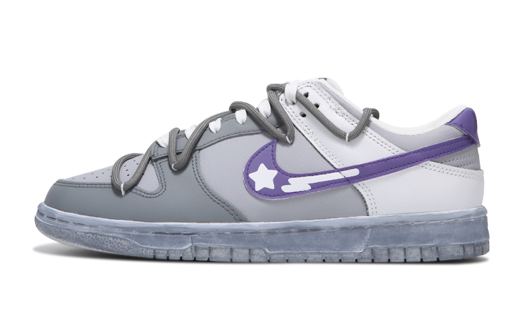 

Кроссовки Nike Dunk Skateboarding Shoes Women's Low-top Gray/Purple, фиолетовый