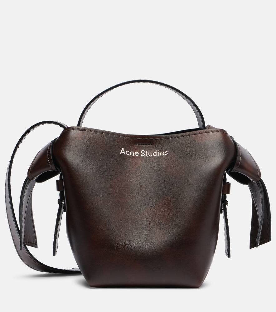 

Маленькая кожаная сумка-кроссбоди musubi Acne Studios, Dark Brown