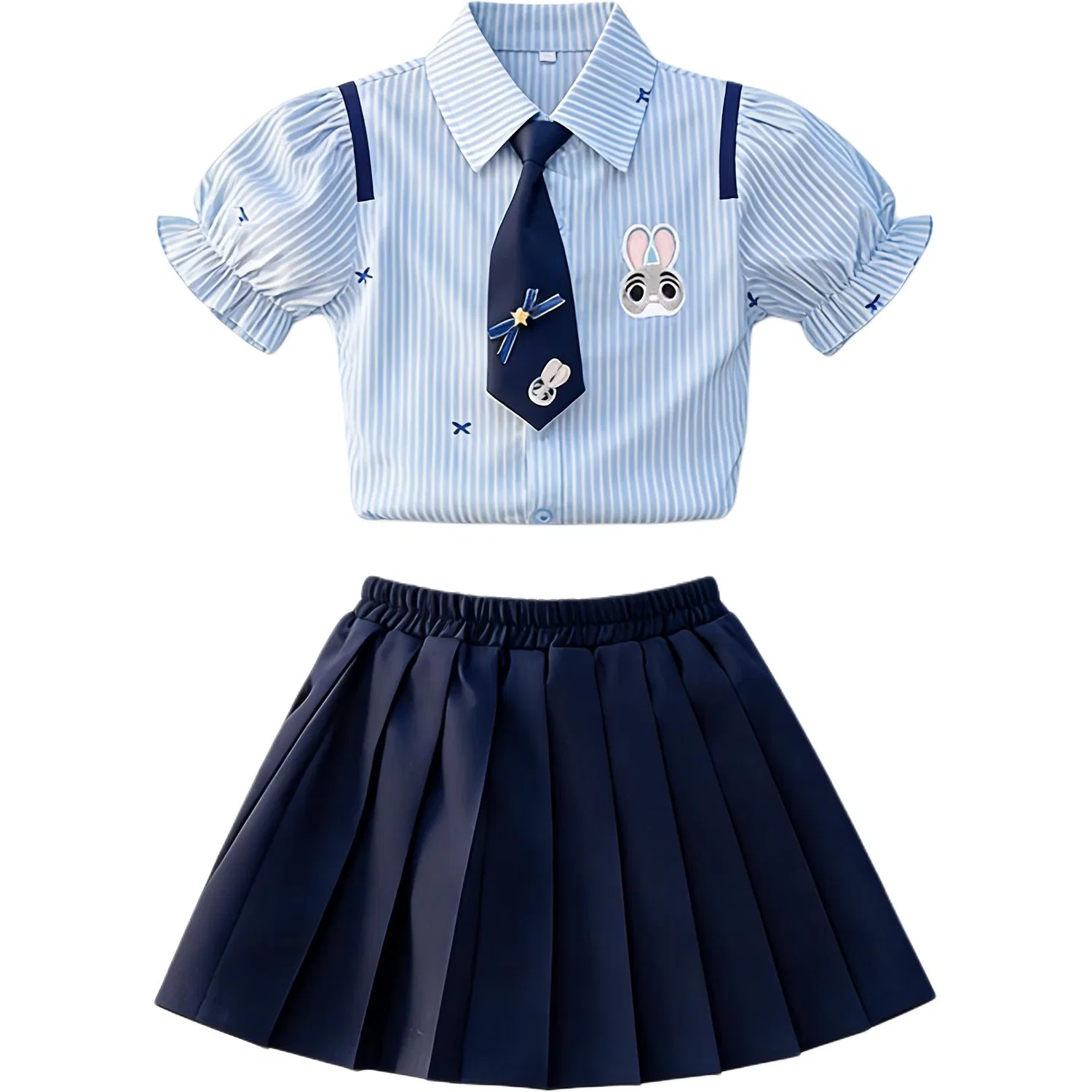 Детский летний комплект юбка и шорты для детей 3-7 лет Disney, Set+Tie — фото 3