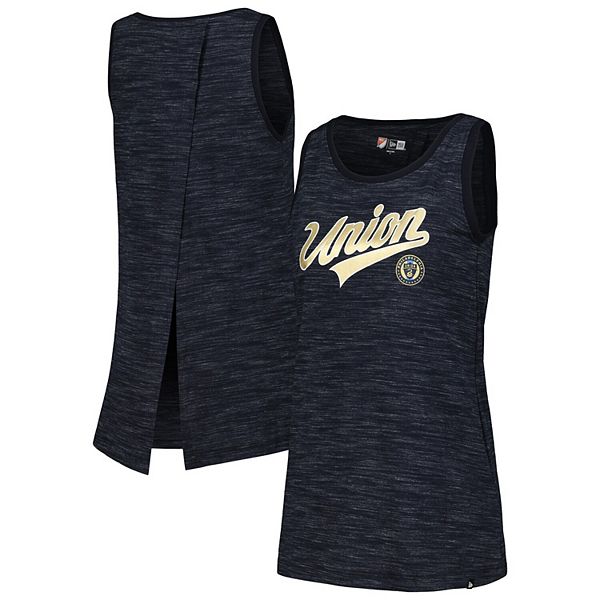 

Женский синий топ Philadelphia Union Athletic Cross Back 5Th & Ocean By New Era