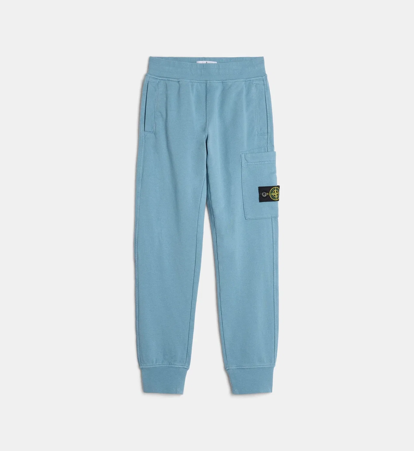 Фирменные джоггеры из флисового хлопка Stone Island, голубой
