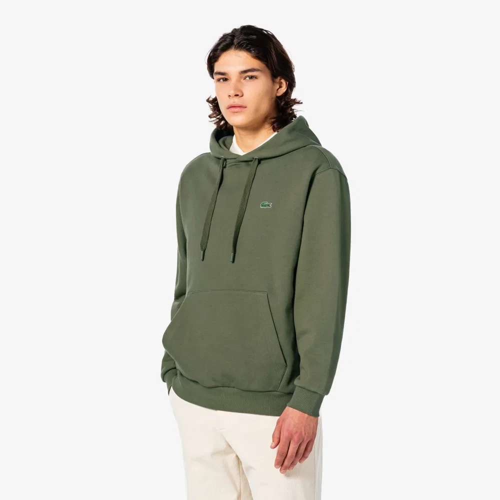 Мужское базовое худи SH398E-55N цвета хаки от Lacoste — фото 4