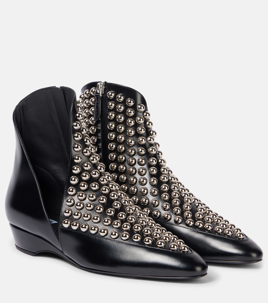 Ботильоны из кожи с заклепками Alaïa, Noir