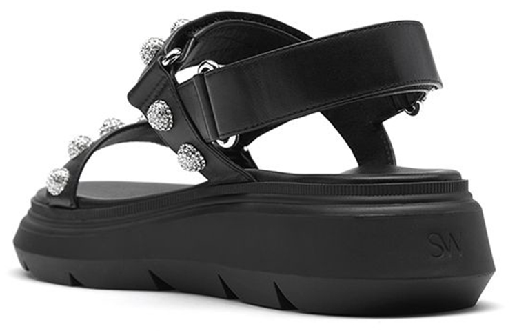 SW One Strap Sandals Women's Black Stuart Weitzman — фото 4