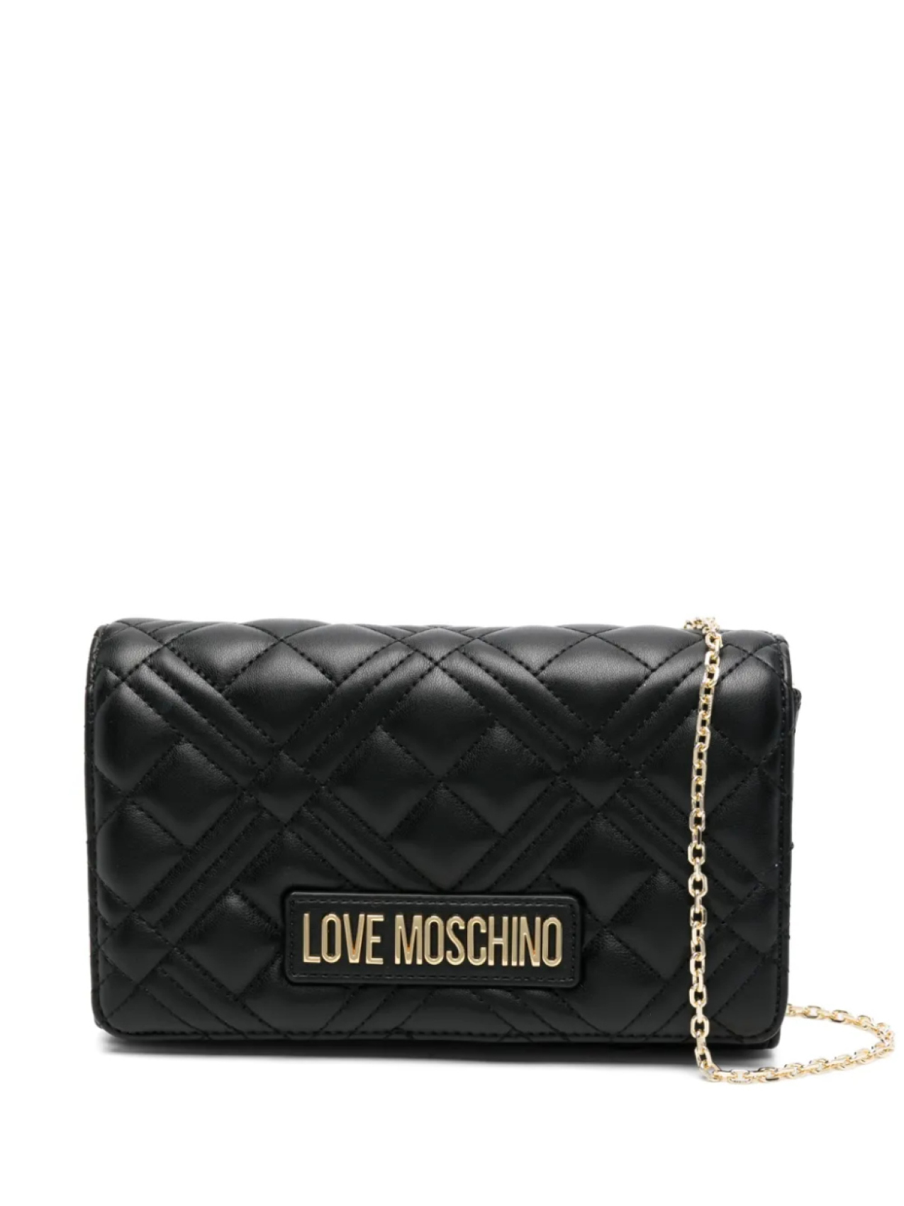 

Стеганая сумка через плечо Love Moschino, черный