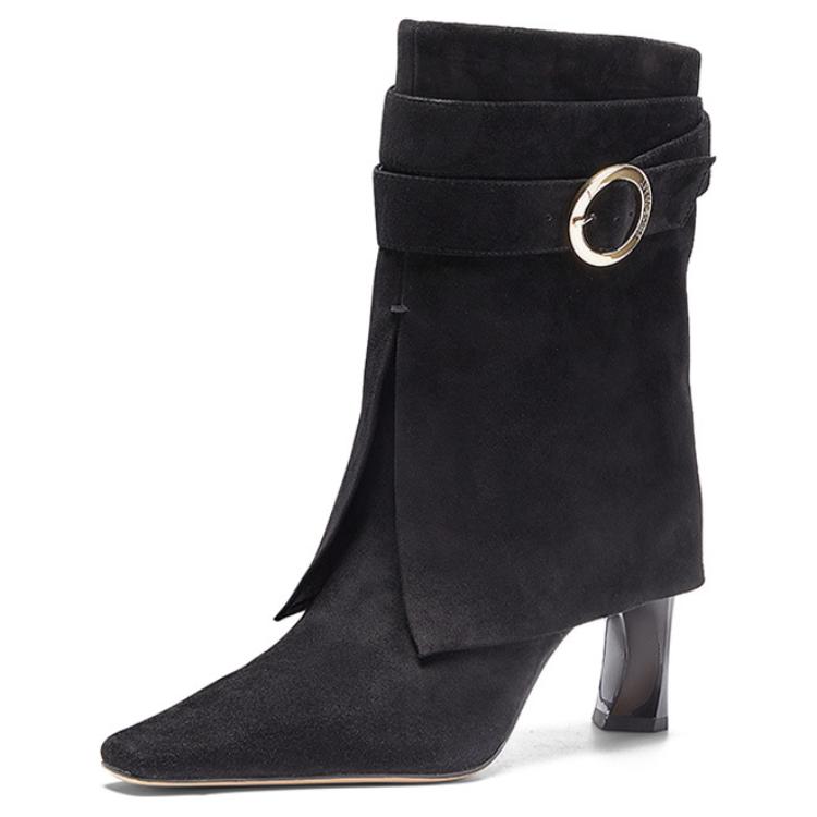 NINE WEST Женские ботильоны на каблуке 8 см Camel, цвет Camel — фото 4