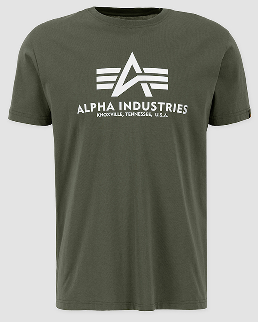 

Футболка Alpha Industries Basic Reflective Print T-Shirt, оливковый