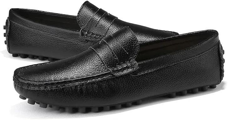 Лоферы мужские кожаные Loafers Black SayfuR — фото 3