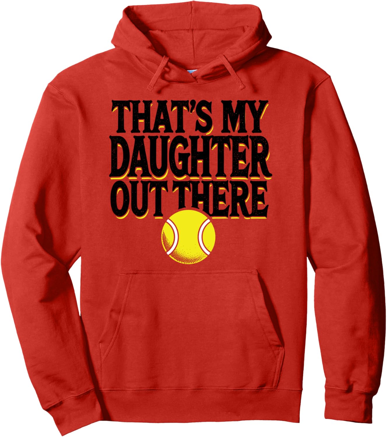 

Это моя дочь, мама, папа, родитель, теннисистка, толстовка с изображением ракетки Retro Tennis Apparel Co, красный