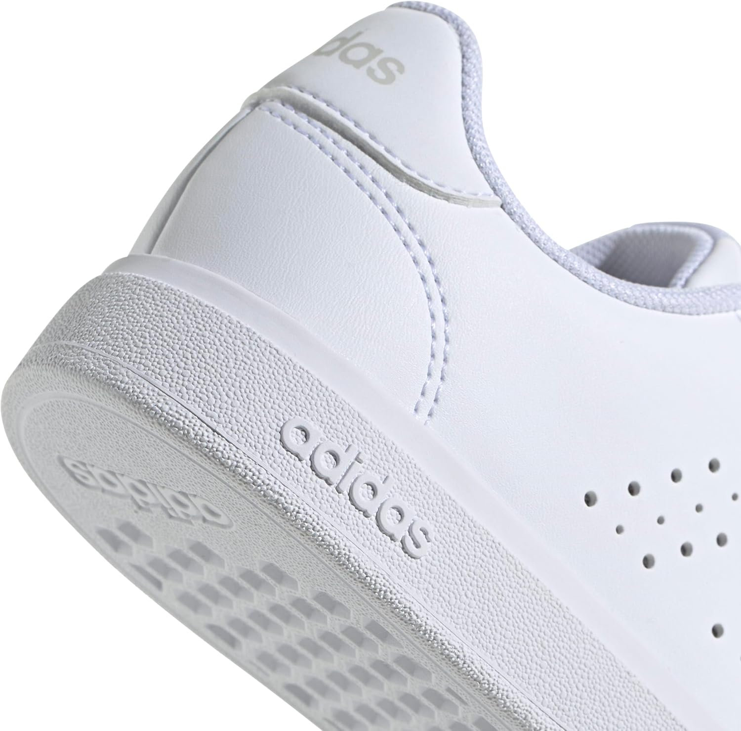 Кроссовки adidas Advantage Base 2.0 для детей, унисекс для взрослых, белый/серый — фото 4