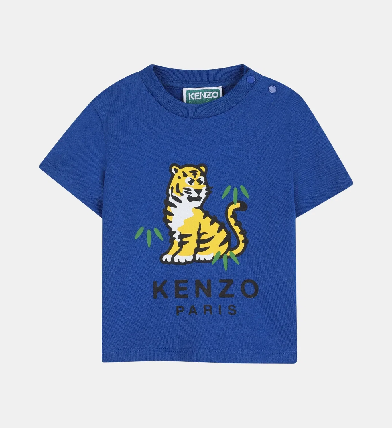 Комплект: футболка и бермуды Kenzo Kids, синий — фото 3