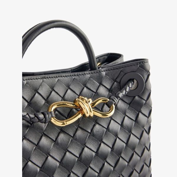 Кожаная сумка Andiamo с верхней ручкой Bottega Veneta, черный — фото 2