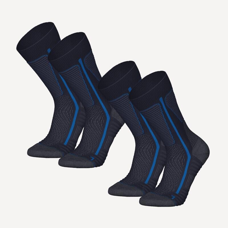 

Походные носки Quechua, цвет asphalt blue/electric blue