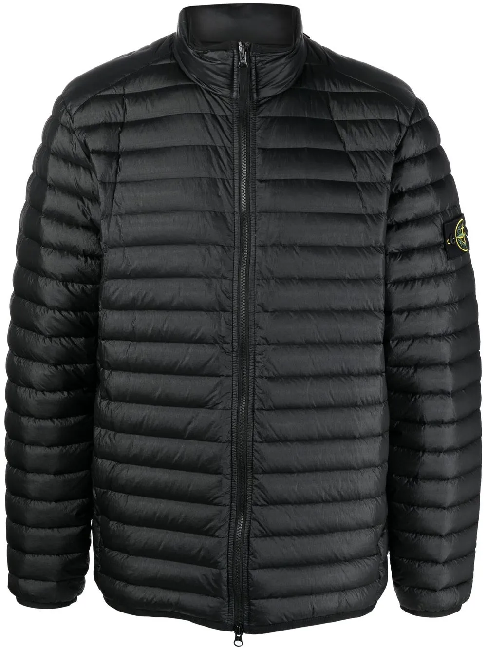 

Пуховик с нашивкой-логотипом Stone Island, черный