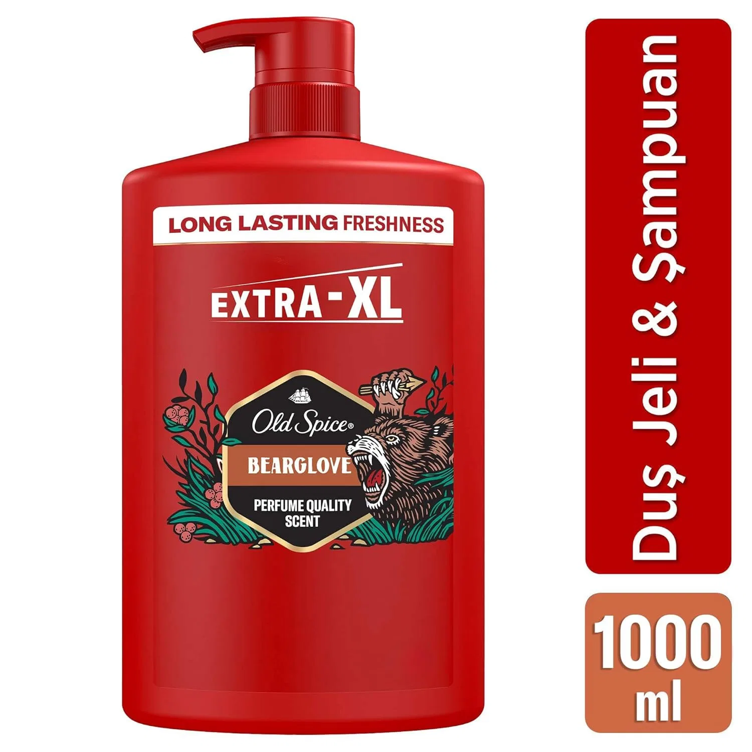 Мужской гель для душа Old Spice Bearglove 3-в-1, 1000 мл, с дозатором, 2 штуки Old Spice — фото 2