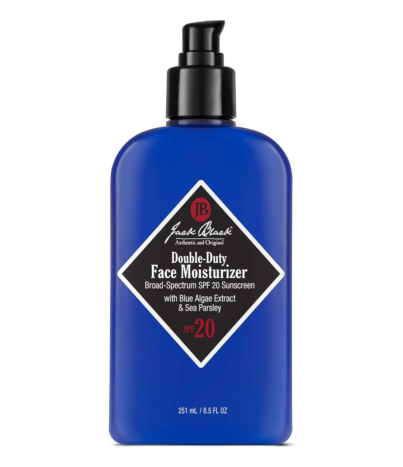 Увлажняющий крем для лица Jack Black Double Duty с SPF 20, крем для лица для мужчин, лосьон для лица для мужчин с SPF, подарки для мужчин 251 мл (1 шт.), Blue
