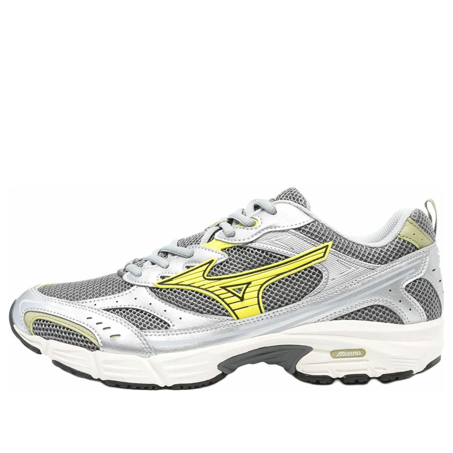 

Кроссовки Mizuno MXR 'Dark Grey Lime Yellow Metallic Silver', серебряный