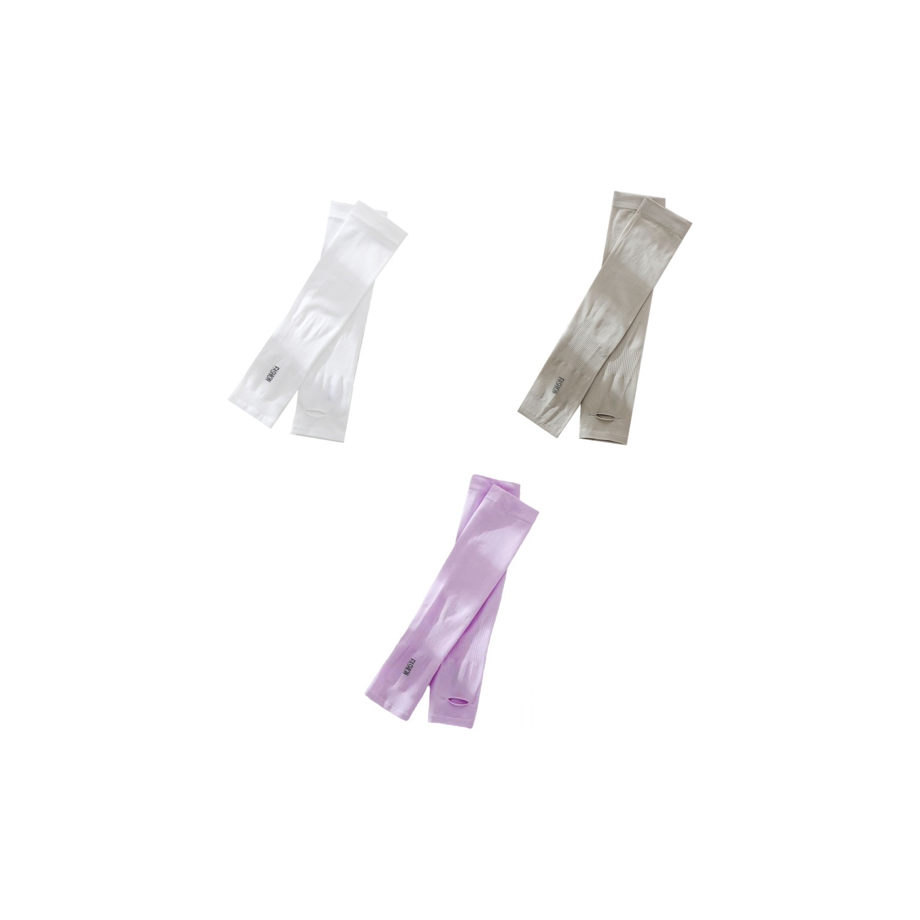 

NOMK Унисекс солнцезащитные рукава из полиамида и эластана, White+Gray+Purple