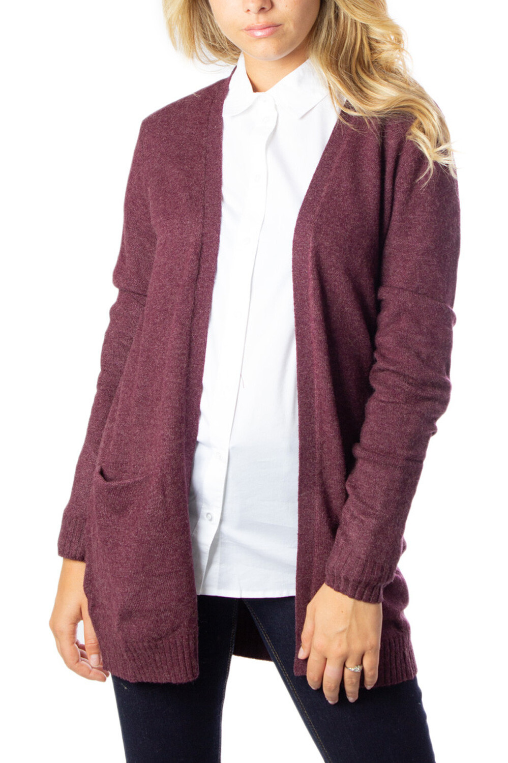 

Кардиган Vila Clothes с карманами, бордовый