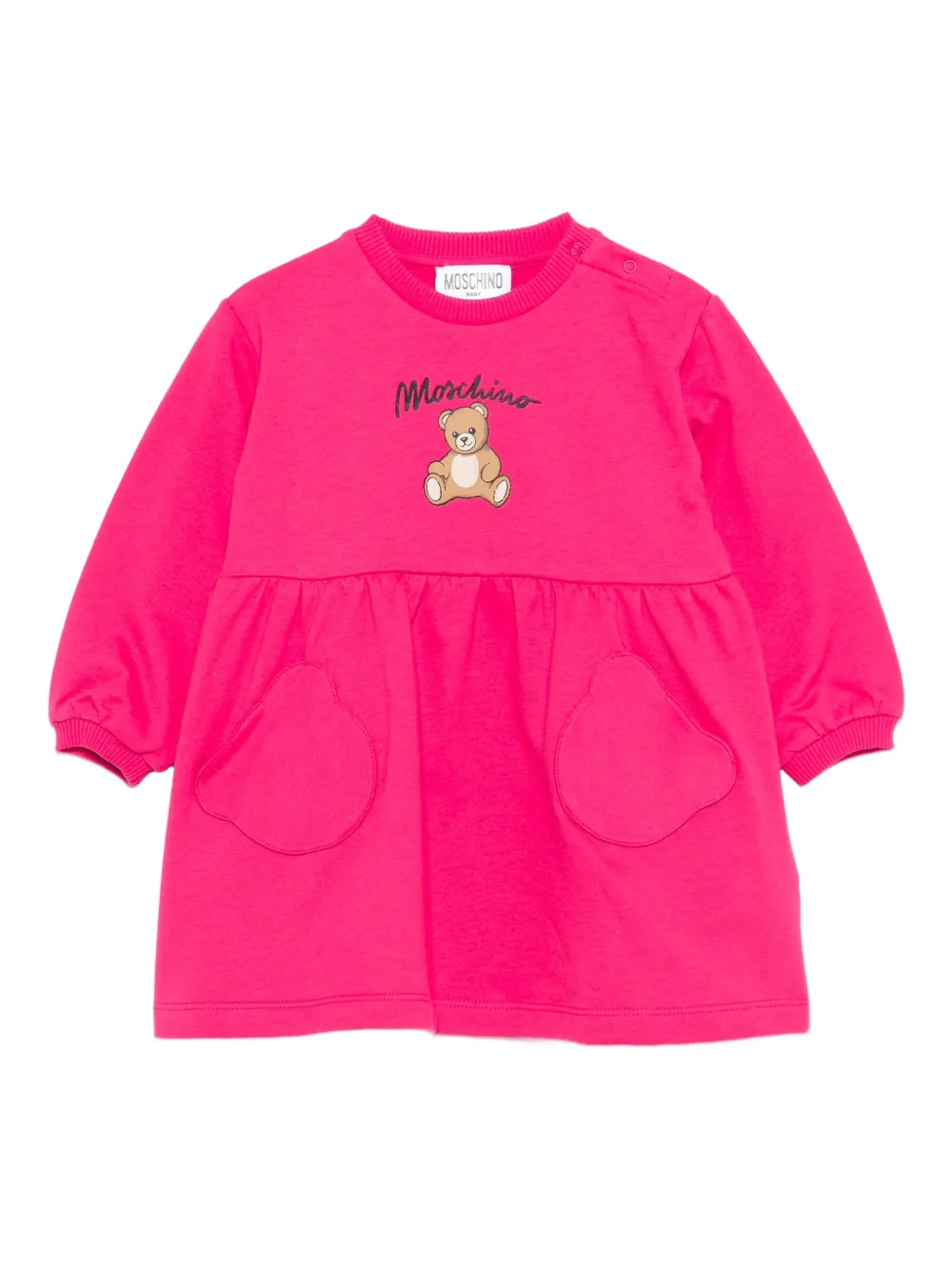 

Платье-мешок с карманами Moschino Kids, розовый