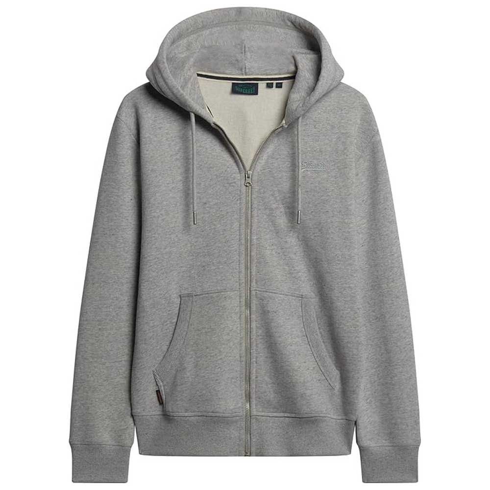 

Толстовка Superdry Essential Logo Full Zip, серый