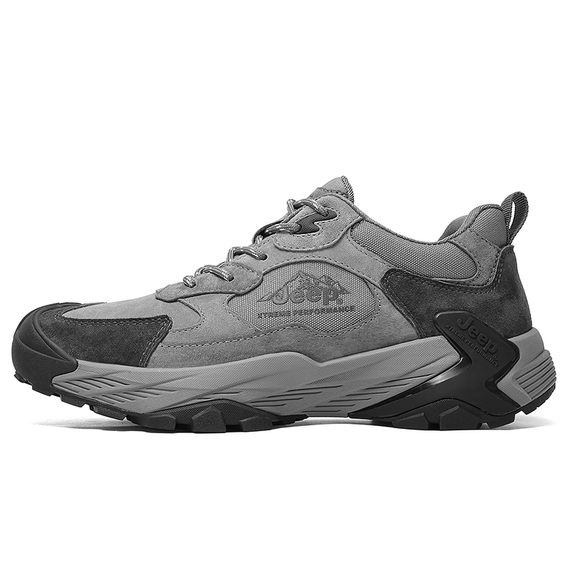 

Абразивостойкие дышащие низкие туристические ботинки для альпинизма мужские Jeep, серый