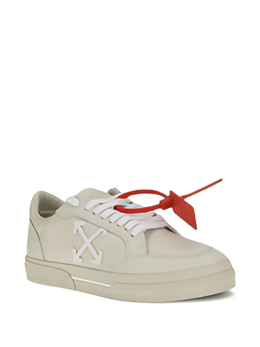 Низкие кеды с логотипом-стрелой и вулканизированной подошвой OFF-WHITE, нейтральный — фото 2
