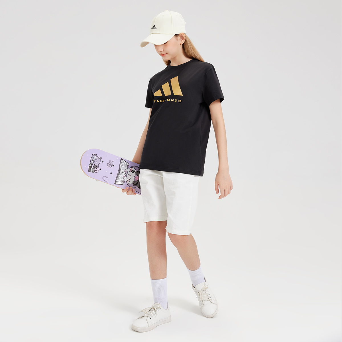 Adidas Футболка с коротким рукавом black gold для детей 3-7 лет — фото 4