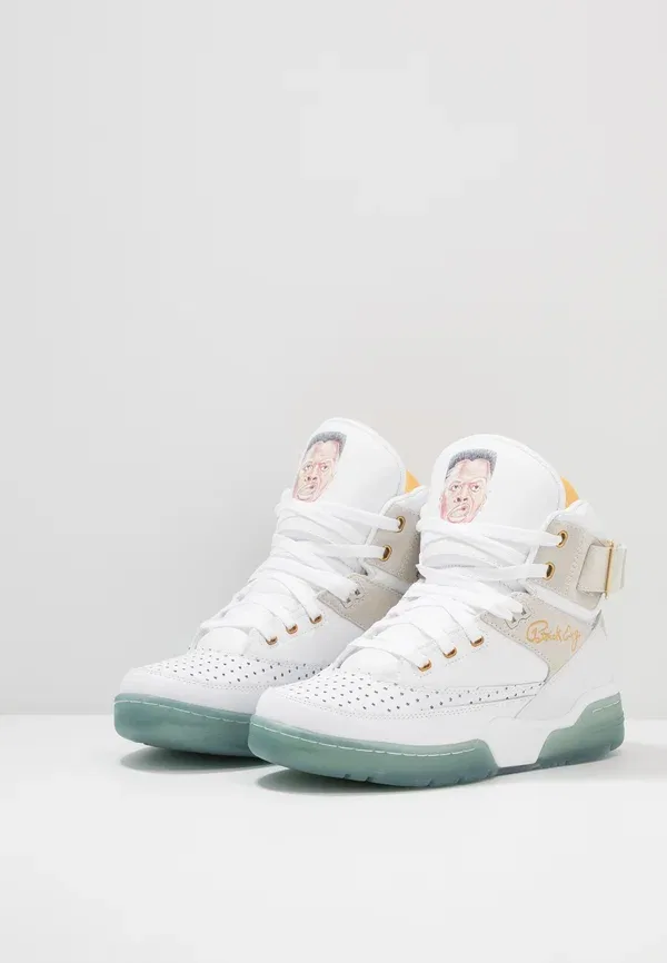 Кроссовки высокие Patrick Ewing 33 hi x laurens, белый/бледно-золотой — фото 3
