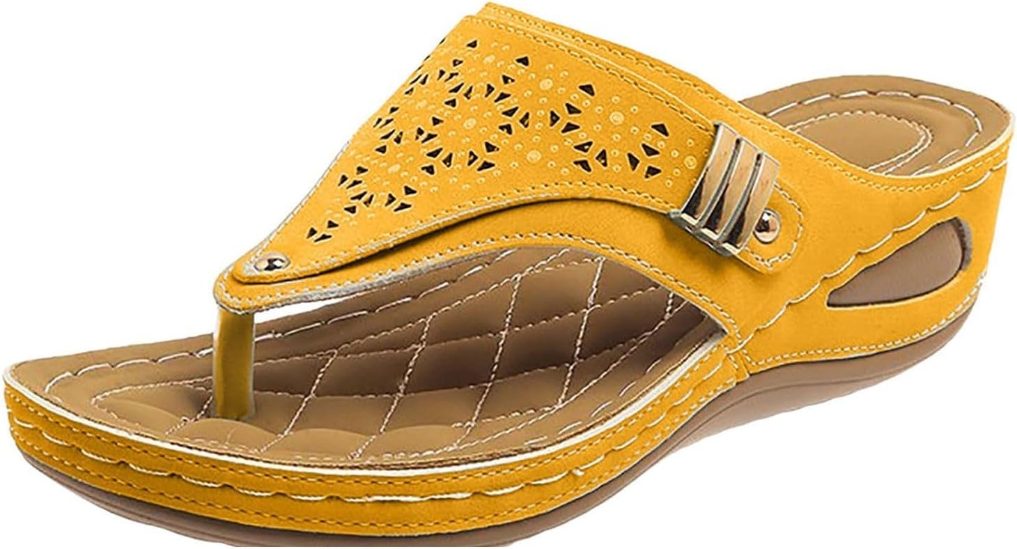 

Ортопедические сандалии для женщин, женские ортопедические сандалии на танкетке, дышащие сетчатые спортивные сандалии с отверстиями, удобная обувь для ходьбы с противоскользящей подошвой и поддержкой свода стопы, летние сандалии для пляжа Generi...