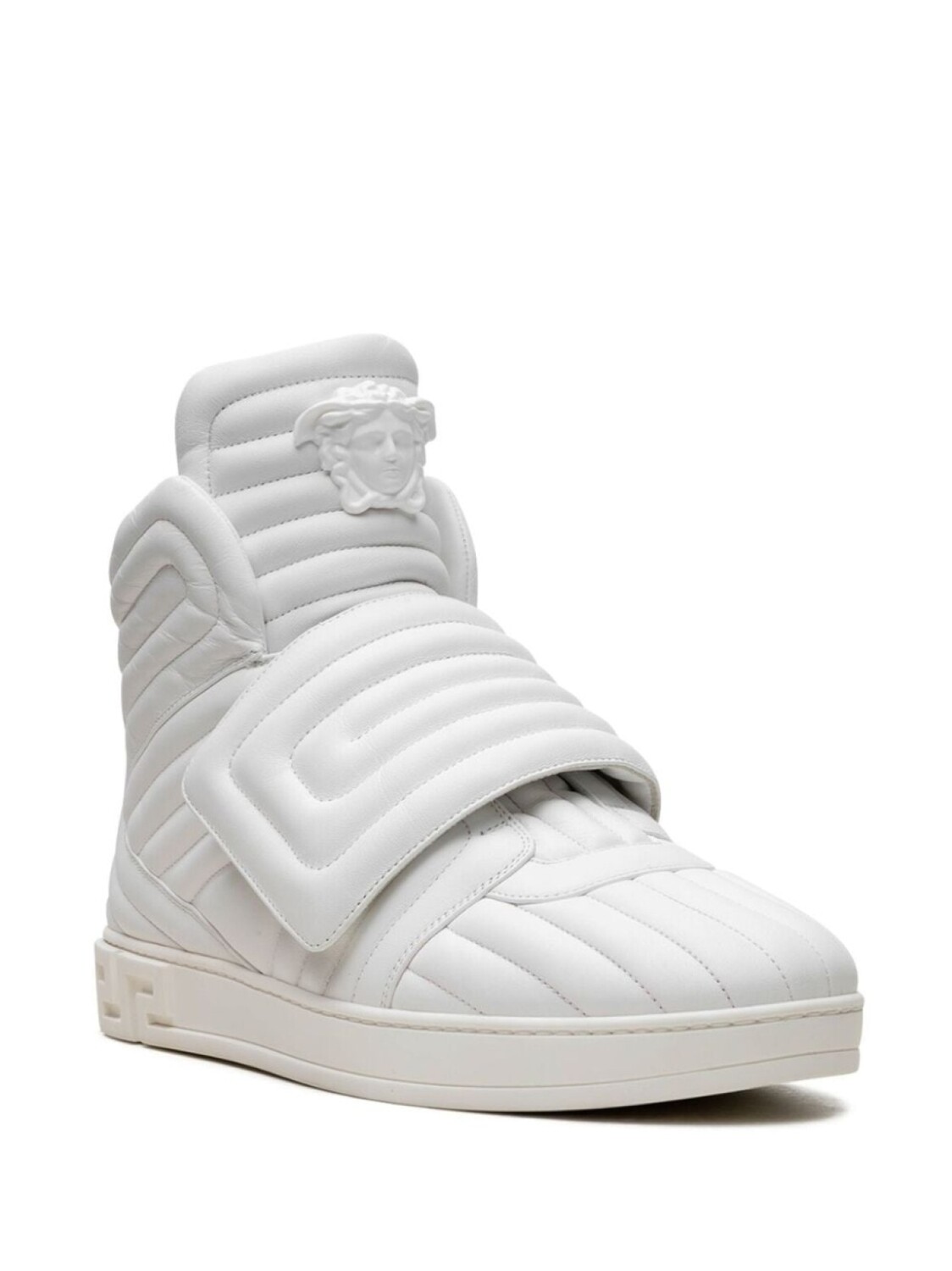 Стеганые высокие кеды Versace "White", белый — фото 2
