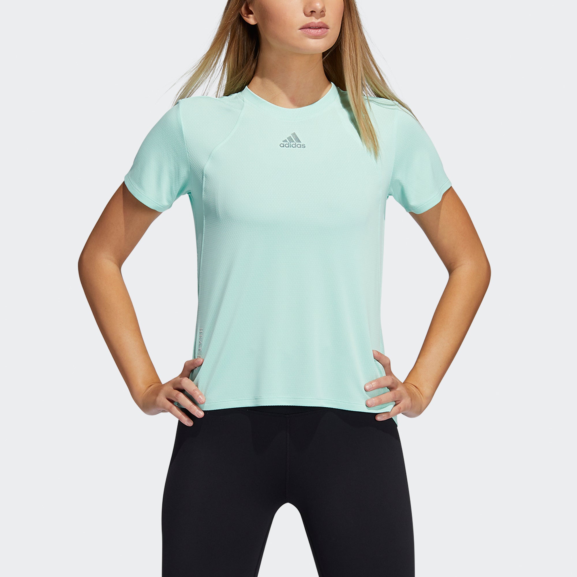 Футболка (WMNS) adidas Heatrdy Focus T Intense Training Sports Short Sleeve T-shirt Mint Green — фото 2