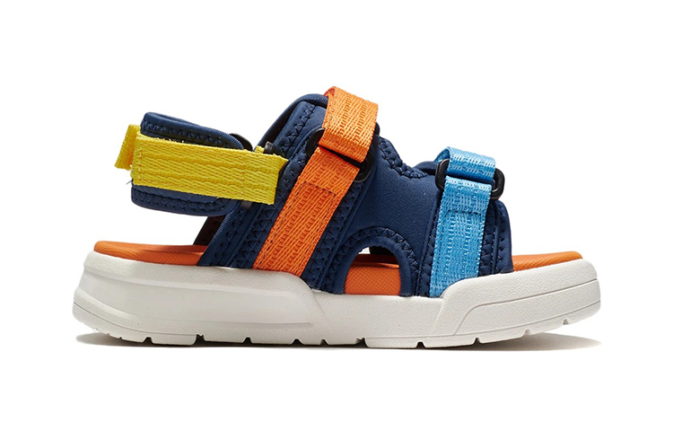 LINING YOUNG Дышащие детские сандалии Sports Life Collection, синие, оранжевые, для детей 3–7 лет — фото 2