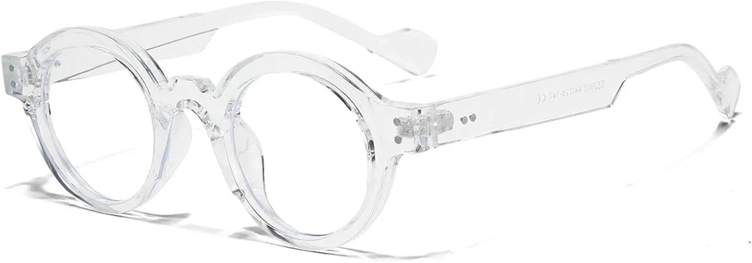 

Солнцезащитные очки с защитой от УФ-излучения UV400 | Круглые панк-очки с заклепками | Для женщин и мужчин, для занятий спортом на открытом воздухе и вождения DSVIGF, Clear Clear