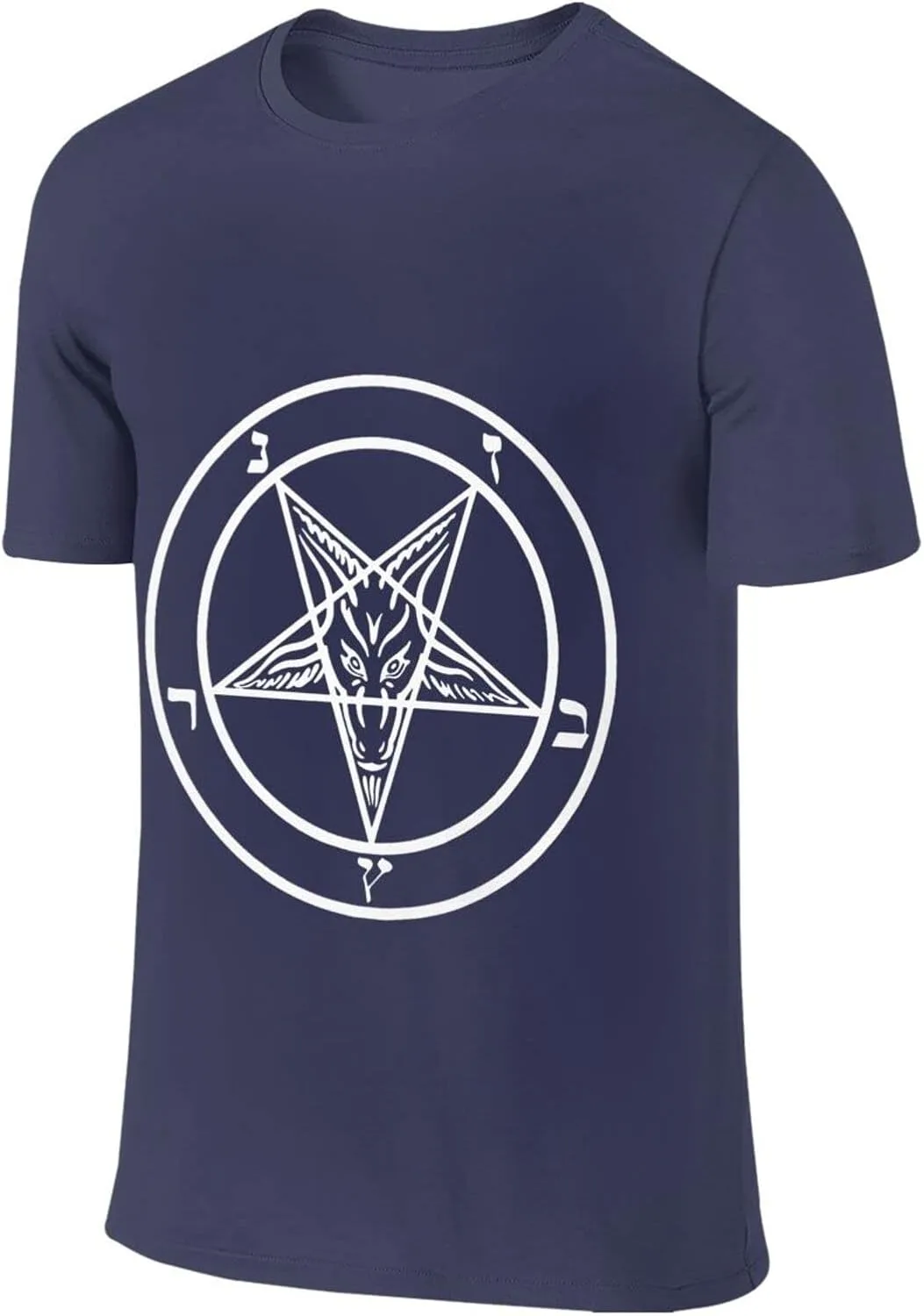 

Футболка Satanism Storm Goat Pentagram Satan мужская, короткий рукав, Crewneck, хлопок SEAEAGLE