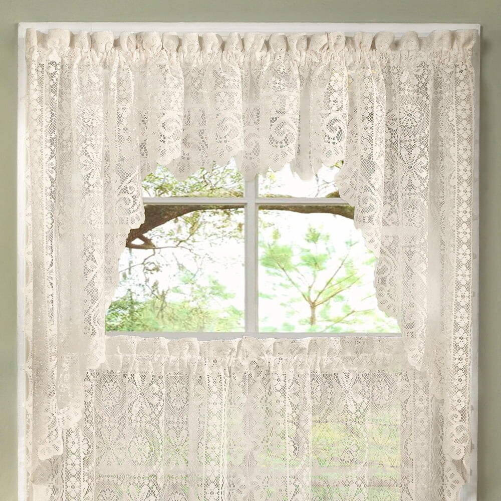 

Шторы кухонные кружевные Hopewell Swag Lorraine Home Fashions, кремовый