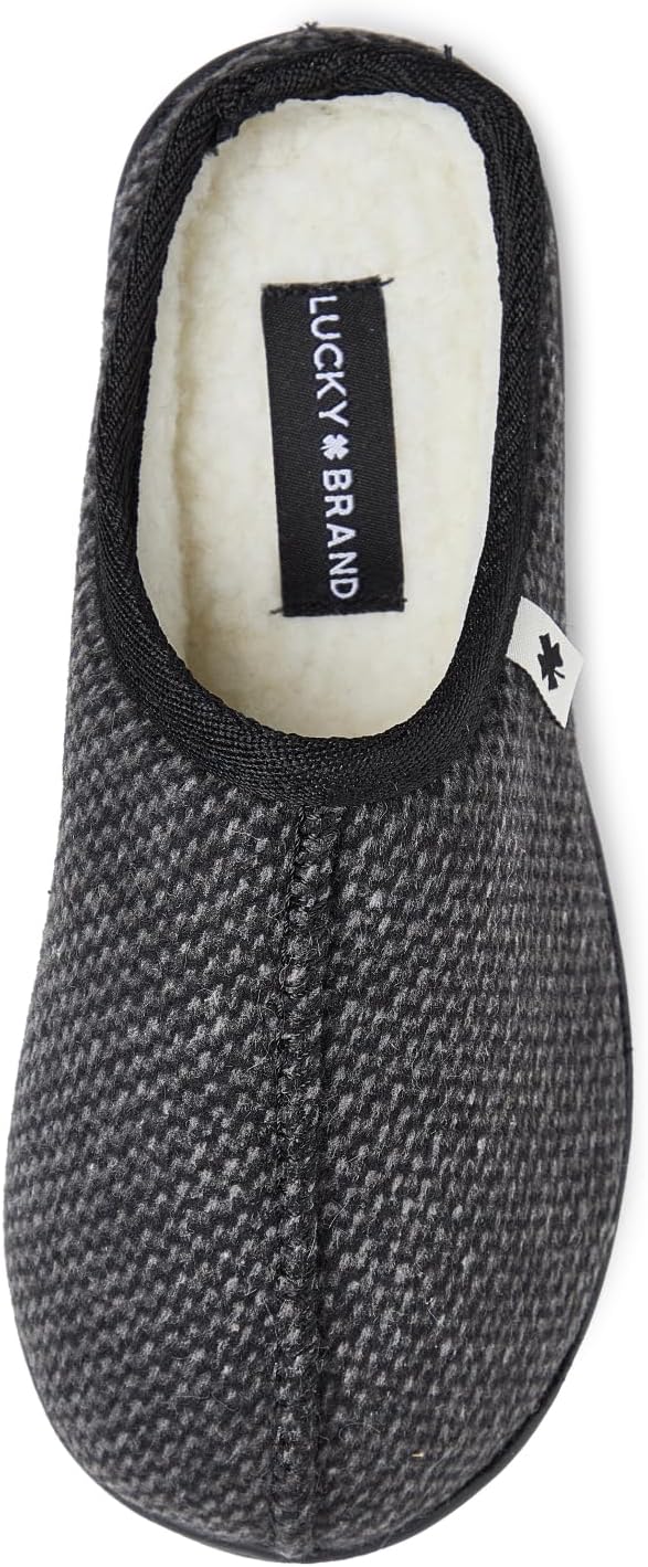 

Тапочки Lucky Brand для мальчиков из микрозамши с шерповой подкладкой, теплые и уютные, для дома и улицы, с мягкой плюшевой подкладкой, удобные слипоны, Charcoal