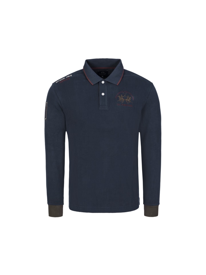 

Рубашка-поло с длинными рукавами MBP300 темно-синего цвета La Martina, Синий, Рубашка-поло с длинными рукавами MBP300 темно-синего цвета La Martina