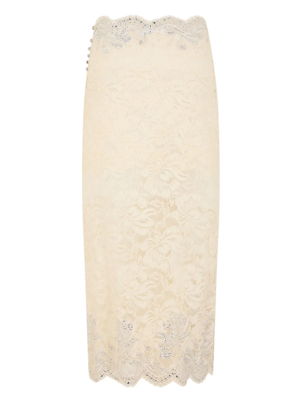 

Кружевная юбка миди с фестонами Rabanne, нейтральный